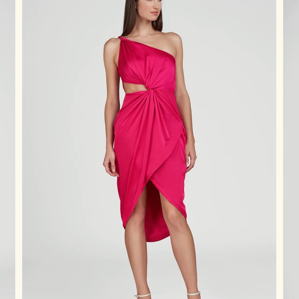 Amur Deena one shoulder Fushia Dress 👗